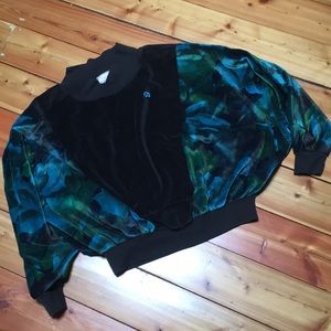Vintage Oscar de la renta active velvet top L